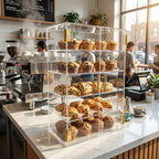 5 Tiers Countertop Bakery Display Case in Transparent, alternate view 2