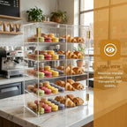 5 Tiers Countertop Bakery Display Case in Transparent, alternate view 5