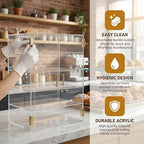 5 Tiers Countertop Bakery Display Case in Transparent, alternate view 6