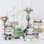 5 Tiers Macaroon Tower Stand Square Macaron Tower Cake Display Rack in Transparent, alternate view 7