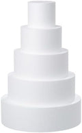 5 Tiers Round Foam Cake Dummies Set 20 Inch Tall White Fake Cake Dummy Set 4“ 6” 8“ 10” 12“ for Wedding Supplies