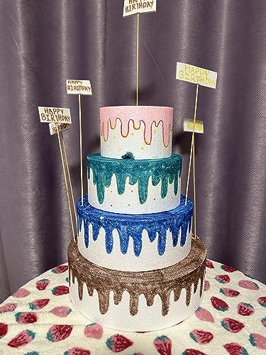 5 Tiers Round Foam Cake Dummies Set 20 Inch Tall White Fake Cake Dummy Set 4“ 6” 8“ 10” 12“ for Wedding Supplies, alternate