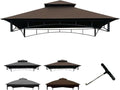 5 x 8 Grill Gazebo Replacement Canopy Top for L-GG001PST-F, Brown in Brown