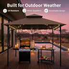 5 x 8 Grill Gazebo Replacement Canopy Top for L-GG001PST-F, Brown in Brown, alternate view 5