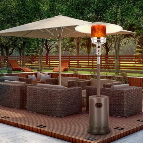 50,000 BTU Patio Heater with Sand Box, Table Design, Double-Layer Stainless Steel Burner, Wheels, Tip-over, alternate view 2