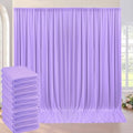 50×10 ft Lavender Wrinkle Free Backdrop Curtain for Wedding Party, 10 Panels 5×10ft Soft Silky Light Purple