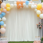 50×12ft Wrinkle Free Ivory Backdrop Curtain for Wedding Parties, 10 Panels 5×12ft Long Soft Silky Polyester, alternate view 5