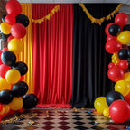 50×12ft Wrinkle Free Red Backdrop Curtain for Wedding Parties,10 Panels 5×12ft Long Soft Silky Polyester, alternate view 6