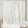50×14ft Wrinkle Free Ivory Backdrop Curtain, Soft Silky Easy to Drape Cream Wedding Drapes for Backdrop, 10