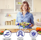 50 Count 10 x 12 Inch Blue Plates - Oval Disposable Plastic Plates in 50 Count in Blue, alternate view 5