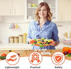 50 Count Orange Plastic Plates 10 x 12 Inch - Oval Disposable Plates in 50 Count in Orange, alternate view 5