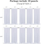 50 ft x 10 ft Thick White Backdrop Curtain for Wedding Parties, 10 Panels White Polyester Wedding Backdrop, alternate view 5