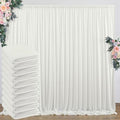 50 ft x 10 ft Wrinkle Free Ivory Backdrop Curtain for Wedding Parties, Fabric Ivory Photo Backdrop Drapes 10