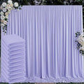50 ft x 10 ft Wrinkle Free Lavender Backdrop Curtain for Parties, Polyester Light Purple Photo Backdrop Drapes