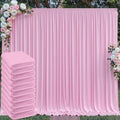 50 ft x 10 ft Wrinkle Free Pink Backdrop Curtain Panels, Polyester Photography Backdrop Drapes, Wedding Party