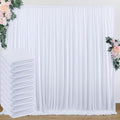 50 ft x 10 ft Wrinkle Free White Backdrop Curtain for Wedding Parties, Polyester Photo Backdrop Drapes for Baby