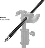 50 inch Extension Grip Boom Arm for Heavy Duty C Stand, Solid Grip Pole with 1/4 & 3/8 Thread for Softbox, alternate view 5