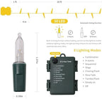 50 LED Outdoor Christmas Lights, 16 FT Battery Operated Mini String Lights with 8 Modes & Timer, Xmas Tree, alternate view 3