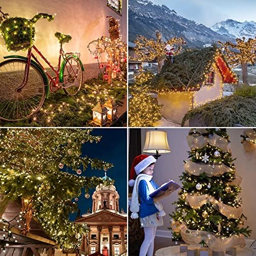 50 LED Outdoor Christmas Lights, 16 FT Battery Operated Mini String Lights with 8 Modes & Timer, Xmas Tree, alternate view 6