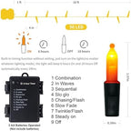 50 LED Outdoor Halloween Lights, 16 FT Mini String Light with 8 Modes, Waterproof Battery Operated Tree Lights, alternate