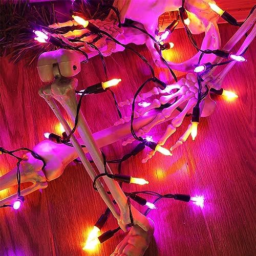 50 LED Outdoor Halloween Lights, 16 FT Mini String Light with 8 Modes, Waterproof Battery Operated Tree Lights, alternate