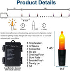 50 LED Outdoor Halloween Lights, 16 FT Mini String Light with 8 Modes, Waterproof Battery Operated Tree Lights, alternate