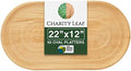 50-Pack 22"x12" Disposable Bamboo Like Trays |, Compostable Platters for Weddings, Charcuterie Boards & Events