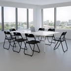 50 Pack Black Plastic Folding Chairs, Lightweight Foldable Chair, alternate view 6