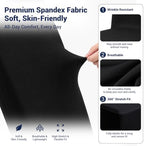 50 Pack Black Stretch Chair Covers, Spandex Dining Chair Slipcovers, Wrinkle Resistant Reusable Covers for, alternate view 4