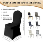 50 Pack Chair Covers for Dining Chairs, Polyester Spandex Chair Cover Stretch Slipcovers for Banquet, Wedding, alternate view