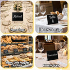 50 Pack Food Labels for Party Buffet, 4" x 3" Mini Chalkboard Signs for Food, Reusable PVC Foods Signs for, alternate view 7