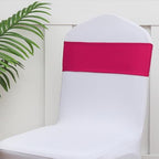 50 Pack Hot Pink Chair Sashes, Spandex Chairs Bows Sashes for Wedding Party Birthday Decor, Elastic Sashes for, alternate