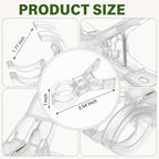 50 Pack Large Balloon Arch Clips Spring Clamp for Backdrop, Clear in Clear, alternate view 2