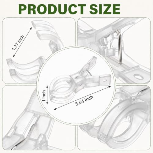 50 Pack Large Balloon Arch Clips Spring Clamp for Backdrop, Clear in Clear, alternate view 2