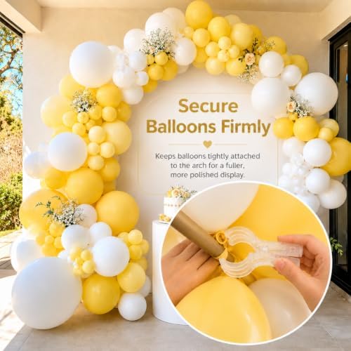 50 Pack Large Balloon Arch Clips Spring Clamp for Backdrop, Clear in Clear, alternate view 6