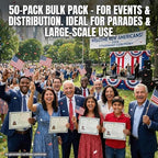 50 Pack Mini American Flags 4x6 Inch, Small Handheld USA Flags on Sticks in 4x6 Inch, alternate view 5