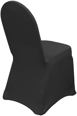 50 Pack Stretch Spandex Banquet Chair Cover - Black, Wedding Slip Covers, Premium Quality Chair Cover in Black, alternate