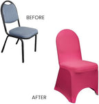 50 Pack Stretch Spandex Banquet Chair Cover - Fuchsia, Wedding Slip Covers, Premium Quality Chair Cover in, alternate view 6