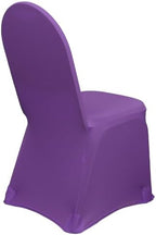 50 Pack Stretch Spandex Banquet Chair Cover - Purple, Wedding Slip Covers, Premium Quality Chair Cover in Purple, alternate