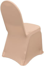 50 Pack Stretch Spandex Banquet Chair Covers - Peach, Wedding Slip, Premium Quality, alternate view 5