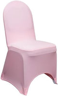 50 Pack Stretch Spandex Banquet Chair Covers - Pink, Wedding Slip Covers, Premium Quality Chair Cover in Pink