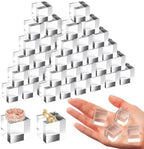 50 Pcs 1 X 1 X 1 Inch Acrylic Blocks, Clear Square Acrylic Cube in 1 X 1 X 1 Inch in Clear