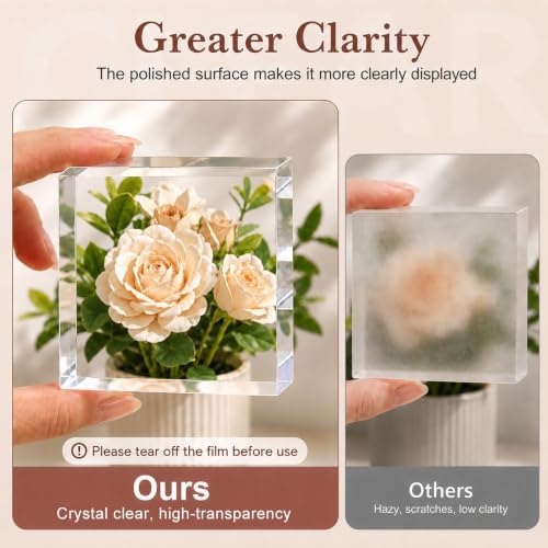 50 Pcs 1 X 1 X 1 Inch Acrylic Blocks, Clear Square Acrylic Cube in 1 X 1 X 1 Inch in Clear, alternate view 4