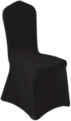 50 Pcs Black Washable Removable Universal for Wedding Party Dining Banquet Polyester Spandex Stretch Slipcovers