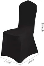 50 Pcs Black Washable Removable Universal for Wedding Party Dining Banquet Polyester Spandex Stretch Slipcovers, alternate