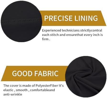 50 Pcs Black Washable Removable Universal for Wedding Party Dining Banquet Polyester Spandex Stretch Slipcovers, alternate