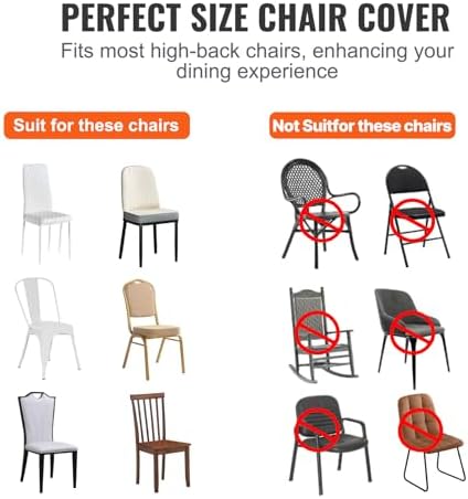50 Pcs Flat-Front Chair Covers Polyester Spandex Chair Cover Stretch Slipcovers, Wedding, Holiday, Banquet, alternate view 5