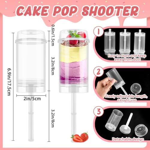 50 Pcs Push Cake Pop Containers and 2 Pcs 24 Hole Cake Pop Stand in 13 x 9 x 3.5" in 24 Hole, alternate view 4