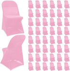 50 Pcs Spandex Chair Covers Bulk for Wedding Banquet, Pink in Pink