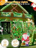 500 LED 164 FT Christmas Lights, Waterproof Outdoor String Lights with Remote and Timer, Christmas Tree Lights, alternate
